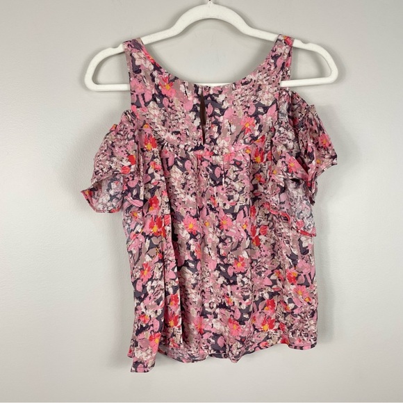 Maeve Abstract Floral Blouse in Pink and Black - Picture 3 of 10